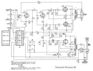 National Horizon 20 schematic circuit diagram